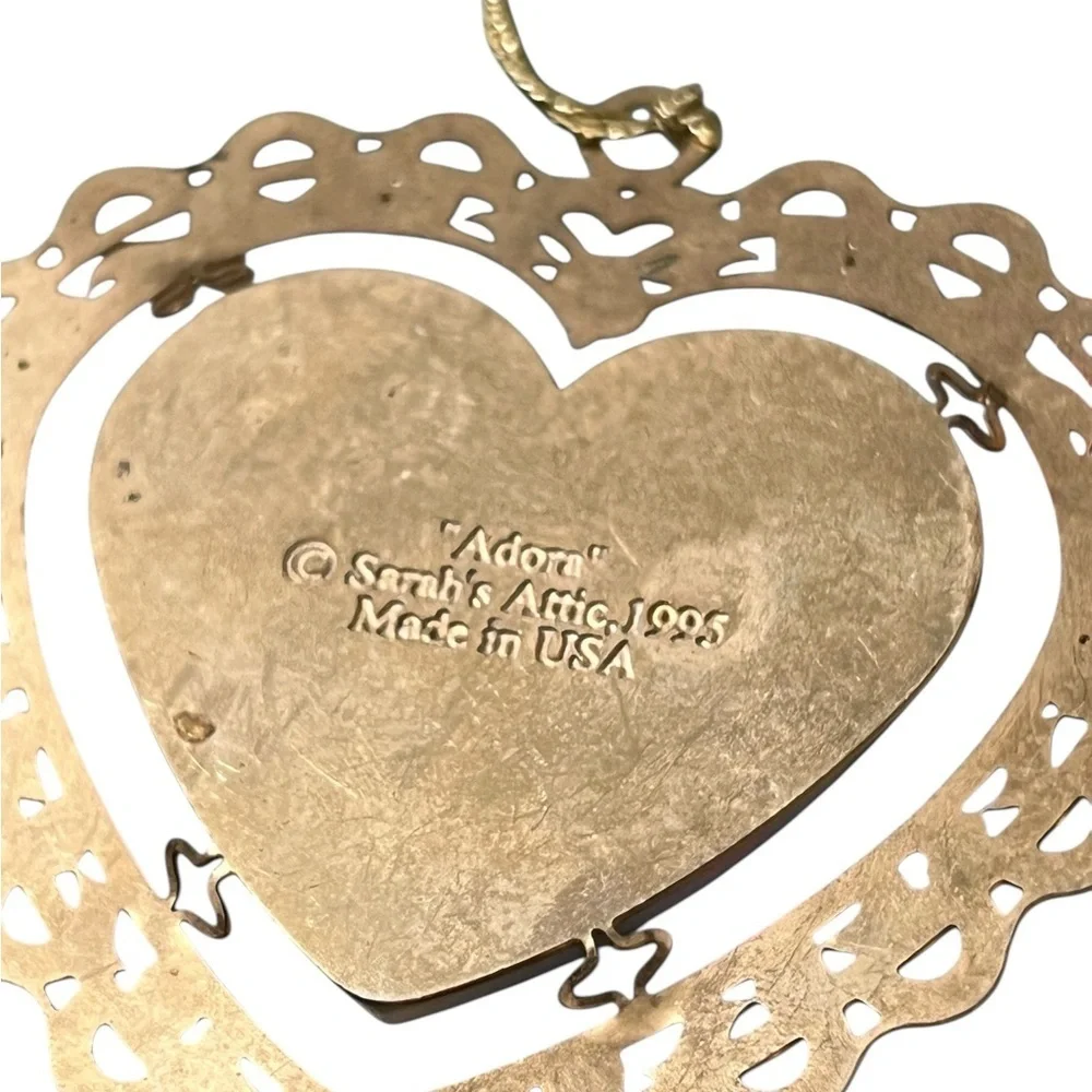 Gold Heart Angel Ornament Sarah’s attic☑️ - Picture 6 of 8